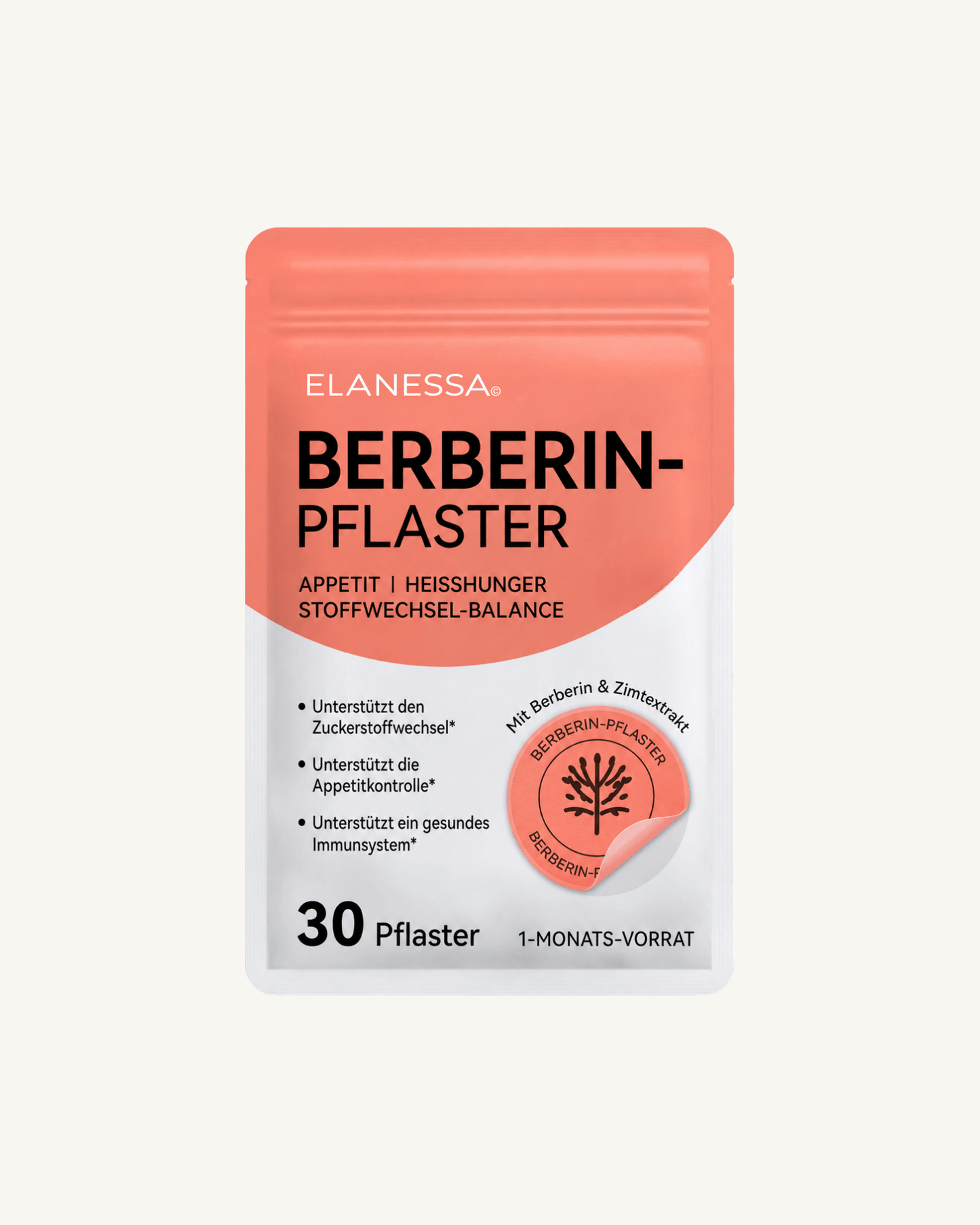 A single pack of Elanessa Berberin-Pflaster, 30 patches.