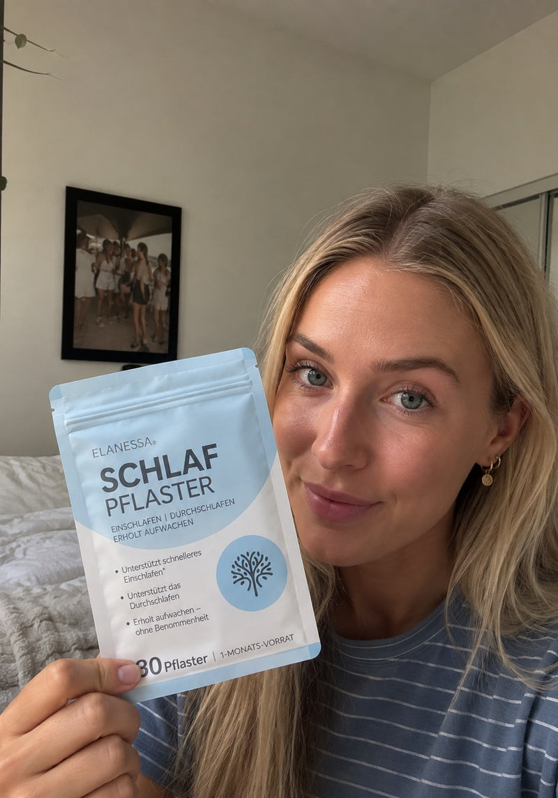 An Elanessa customer with her Sleep patches.