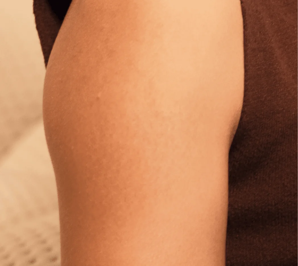 Wiping skin clean before applying the patch