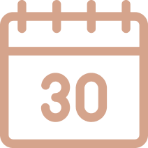 A light brown icon of a calendar page